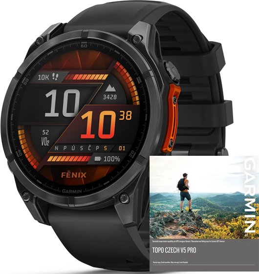 Garmin Fenix 8 Amoled 47 mm Slate grey Slate grey DLC + dárek