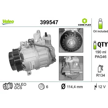Klimatizace automobilu Kompresor klimatizace VALEO 399547