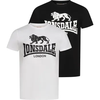 Lonsdale Men's t-shirt regular fit double pack Lonsdale šedá 2847739