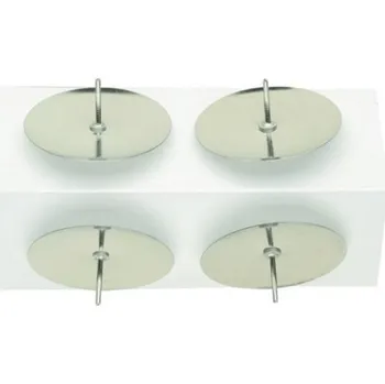 Vánoční svícen Bodce na svíčky stříbrné 4ks v sáčku, 4cm [A]