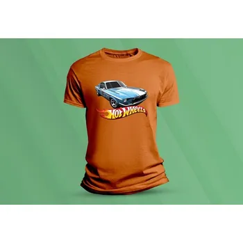 Chlapecké tričko Dětské bavlněné tričko Hot Wheels 1. velikost 104 (3-4 roky) Oranžová