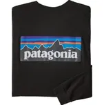 Patagonia Long-Sleeved P-6 Logo Responsibili-Tee Men Black černá XL
