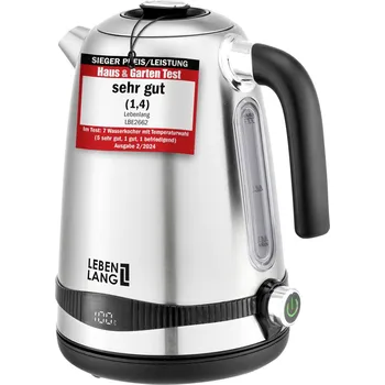 Rychlovarná konvice Lebenlang LBE2662 rychlovarná konvice, bez BPA, s displejem, nerezová ocel, 9925102662