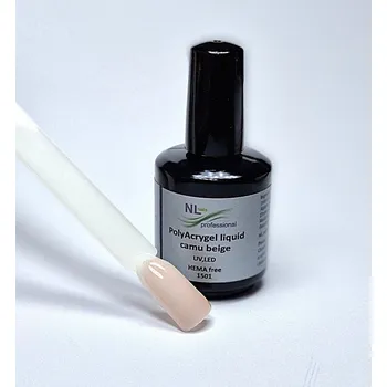 NL nails professional UV,LED PolyAcrygel liquid camu beige- gel lak- builder 15ml