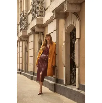 Dámská sukně JOSEPH RIBKOFF dámská sukně vínová koženka