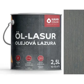 Olej na dřevo Hahn Color OLEJOVÁ LAZURA 2,5L OL-19 Vodní šedá - Wassergrau