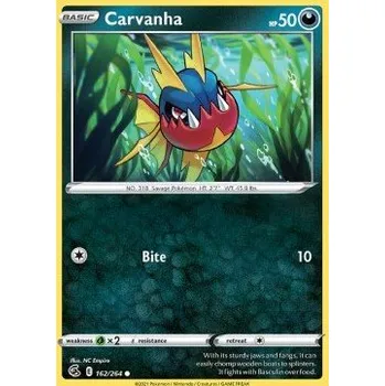 Sběratelská karetní hra Pokémon FST 162/264 Carvanha - Fusion Strike Stav: Near Mint, Verze: REVERSE HOLO