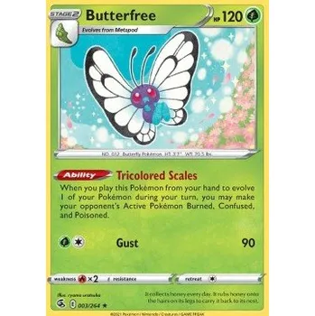 Sběratelská karetní hra Pokémon FST 003/264 Butterfree - Fusion Strike Stav: Near Mint, Verze: HOLO