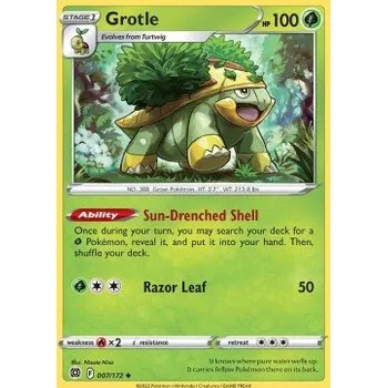 Karetní hra Pokémon BRS 007/172 Grotle - Brilliant Stars Stav: Near Mint, Verze: REVERSE HOLO