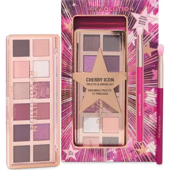 Přípravek na oči Revolution Dárková sada Cherie Icon Eye Shadow Palette and Brush Set + 2 měsíce na vrácení zboží