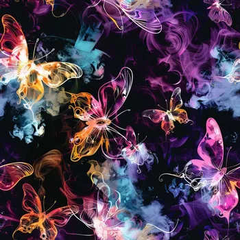 Zimní softshell Kouřoví motýlci (E) (Zimní softshell potištěný)