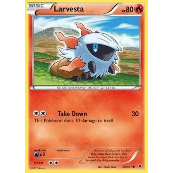 Karetní hra Pokémon NVI 020/101 Larvesta - Noble Victories Stav: Excellent, Verze: NORMAL