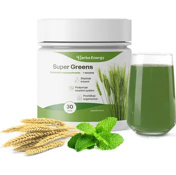 Přírodní produkt Herbyway Herbs Energy Super Greens 5 + enzymy 200 g