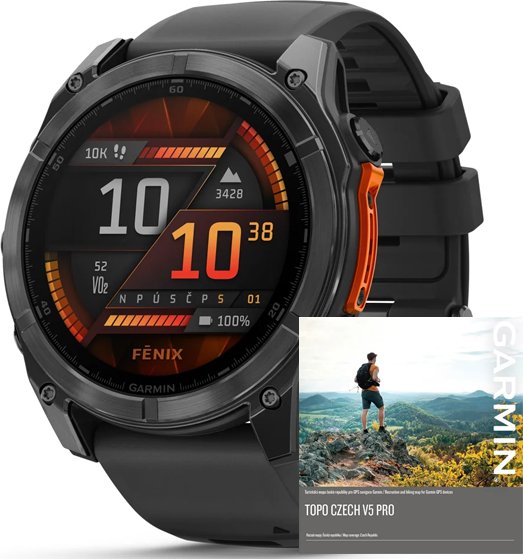 Garmin Fenix 8 Amoled Sapphire 51 mm Slate grey Slate Grey + dárek