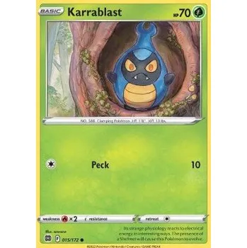 Karetní hra Pokémon BRS 015/172 Karrablast - Brilliant Stars Stav: Near Mint, Verze: REVERSE HOLO