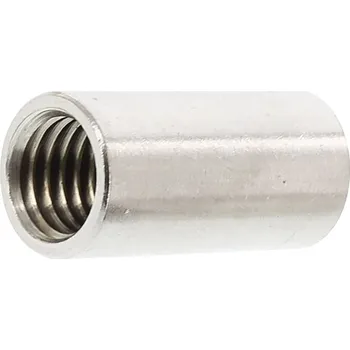 Matice M 6x20 - DIN 6334 - Fe ocel - zinek bílý - Matice KULATÁ prodlužovací, distanční objímka