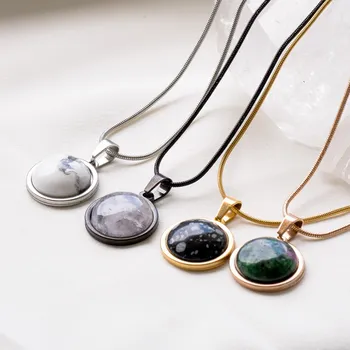 Náhrdelník Náhrdelník Vesmír Barva: Stříbrná, Minerální kámen: jaspis, Délka řetízku: 60cm