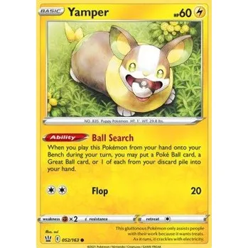 Sběratelská karetní hra Pokémon BST 052/163 Yamper - Battle Styles Stav: Near Mint, Verze: REVERSE HOLO