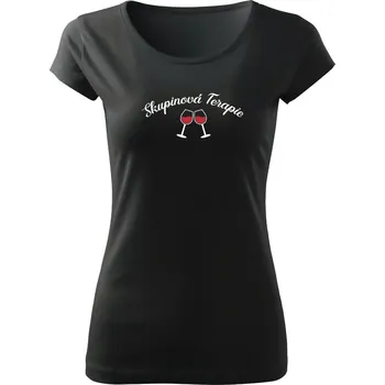 Dámská móda Dámské tričko skupinová terapie Barva trička pánská: Černá, Velikost trička: 2XL