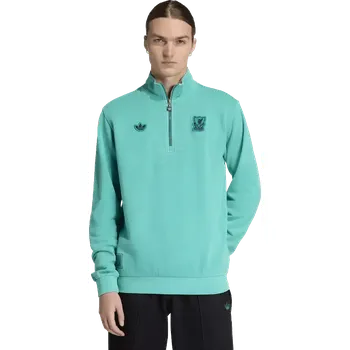Pánská móda Pánská mikina Adidas Liverpool FC 25/26 Terrace Icons Half-Zip máta