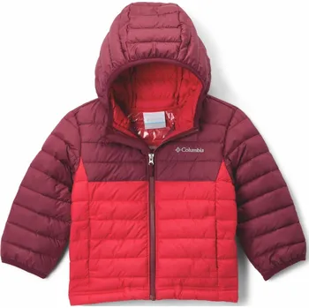 Dívčí bunda Columbia Powder Lite™ II Hooded Jacket J 2090023613 - mountain red/rich wine XS