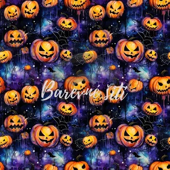 Úplet, Dýně na černomodré (E) (Top kvalitní úplet Bella digitisk)