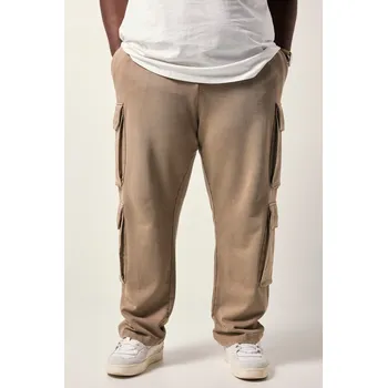 Pánské kalhoty STHUGE, Plus size STHUGE teplákové cargo kalhoty, Baggy střih, do 8XL pro plnoštíhlé nadměrná velikost, 842414330-1453, hnědý, 4XL, Plus size oblečení, Oblečení pro vysoké muže, Nadměrné velikosti, Oblečení pro plnoštíhlé.