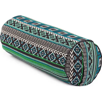 podložka na cvičení BODHI Bolster ETHNO, 64.5 cm, zelená / černá