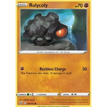 Sběratelská karetní hra Pokémon BST 078/163 Rolycoly - Battle Styles Stav: Near Mint, Verze: REVERSE HOLO