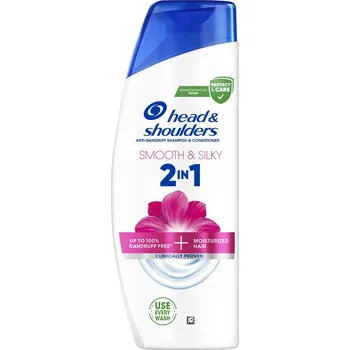 Šampon Head and Shoulders Vyhlazující šampon a kondicionér 2v1 Smooth & Silky (Anti-Dandruff Shampoo & Conditioner) 330 ml + 2 měsíce na vrácení zboží