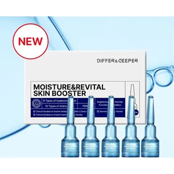 Pleťové sérum DIFFER & DEEPER - MOISTURE & REVITAL SKIN BOOSTER STARTER PACK - Intenzivní hydratační booster s PDRN a vitaminy 5×2 ml