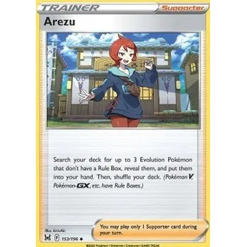 Sběratelská karetní hra Pokémon LOR 153/196 Arezu - Lost Origin Stav: Near Mint, Verze: REVERSE HOLO