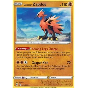 Volný čas Pokémon EVS 082/203 Galarian Zapdos - Evolving Skies Stav: Near Mint, Verze: HOLO