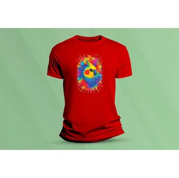 Dětské bavlněné tričko Korela. Červená velikost 128 (7-8 let)