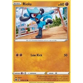 Karetní hra Pokémon BRS 078/172 Riolu - Brilliant Stars Stav: Near Mint, Verze: REVERSE HOLO