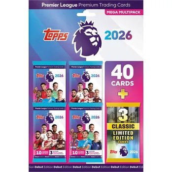 Sběratelská karetní hra Topps Premier League 2026 Mega Multipack