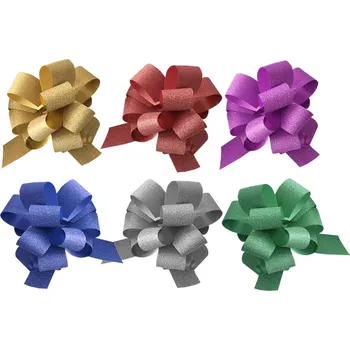 Stuha Stuha stahovací růže Luma 3cm x 1,15m glitr mix