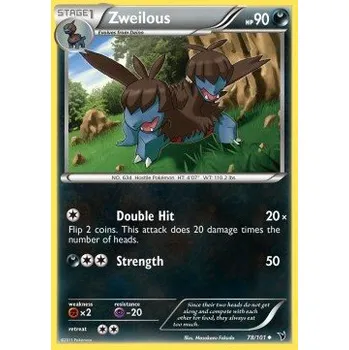 Sběratelská karetní hra Pokémon NVI 078/101 Zweilous - Noble Victories Stav: Excellent, Verze: NORMAL
