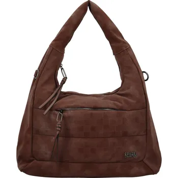 Trendy dámská koženková kabelka na rameno Coveri Ellisa, coffee