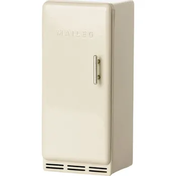 plyšák Maileg Kovová chladnička pro zvířátka Maileg Off-White + potraviny