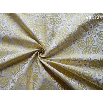 HEDVA ČESKÝ BROKÁT Luxusní brokát 160 51056 ČTYŘLÍSTEK ecru | R21