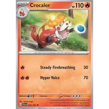 Karetní hra Pokémon PAL 036/193 Crocalor - Paldea Evolved Stav: Near Mint, Verze: REVERSE HOLO