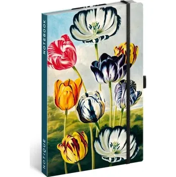 Blok Kateřina Winterová Tulipány linkovaný notes A5