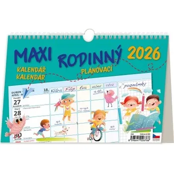 Kalendář MAXI RODINNÝ plánovací kalendář stolní kalendář