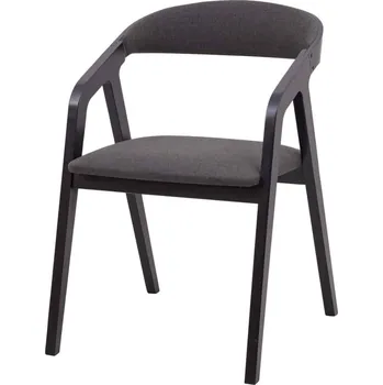 Jídelní židle Židle s područkami Freja látkové opěradlo černá