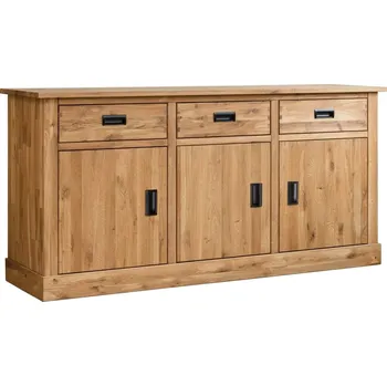 Televizní stolek Dřevěná masivní dubová komoda Leo 9