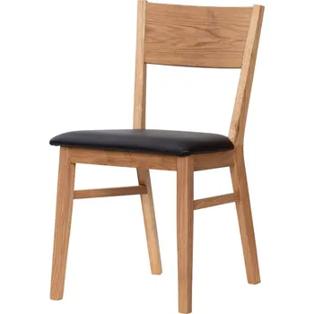 Jídelní židle Jídelní židle dřevěná Mika černá koženka