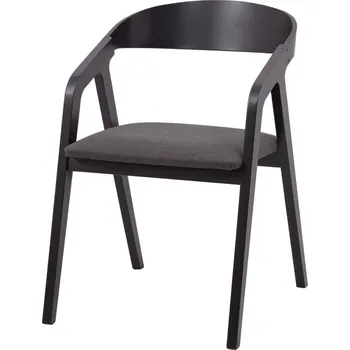 Jídelní židle Židle s područkami Freja pevné opěradlo černá