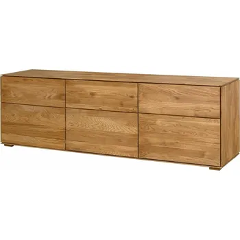 Televizní stolek Masivní dubová TV komoda Kombo 2