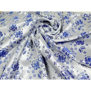 HEDVA ČESKÝ BROKÁT Odrina 160 krojový brokát KVĚT POMNĚNKY ecru | R25